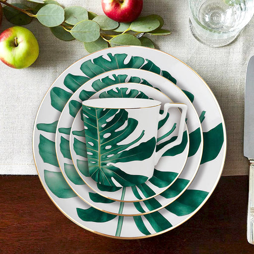 Tropical Banana Leaf Bone China Dinnerset with Coffee Cup,Dinner Plate-2