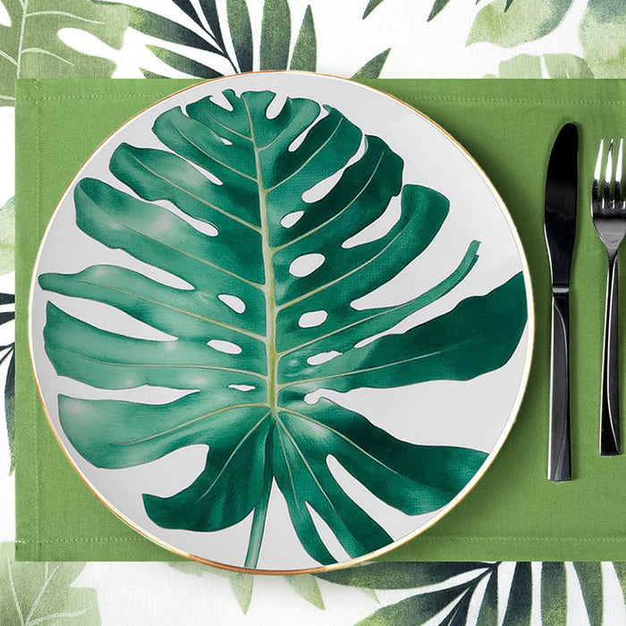 Tropical Banana Leaf Bone China Dinnerset with Coffee Cup,Dinner Plate-8