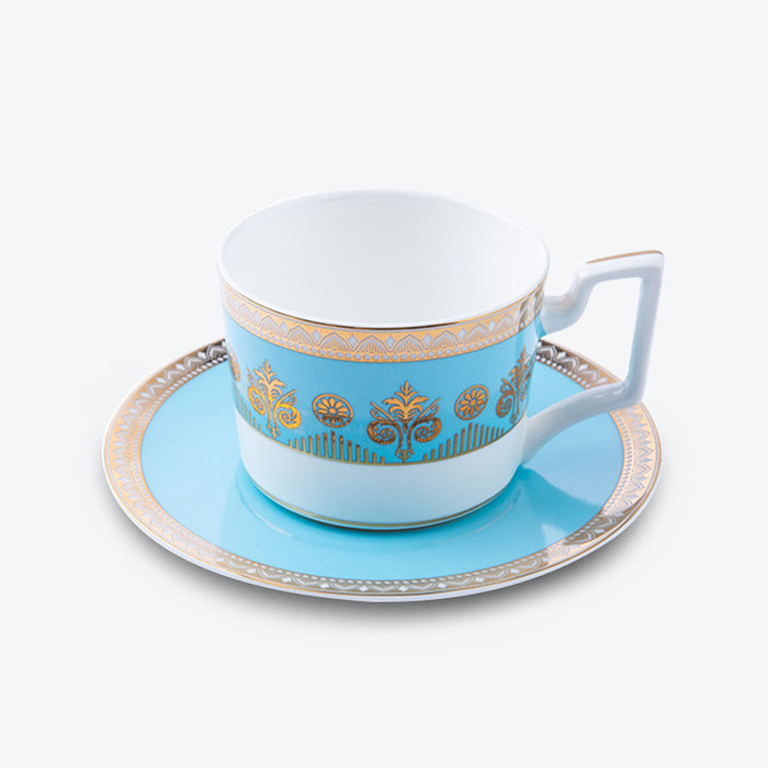 Gold Leaf Bone China Dinnerset with Coffee Cup,Dinner Plate-3