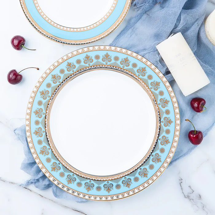 Gold Leaf Bone China Dinnerset with Coffee Cup,Dinner Plate-9