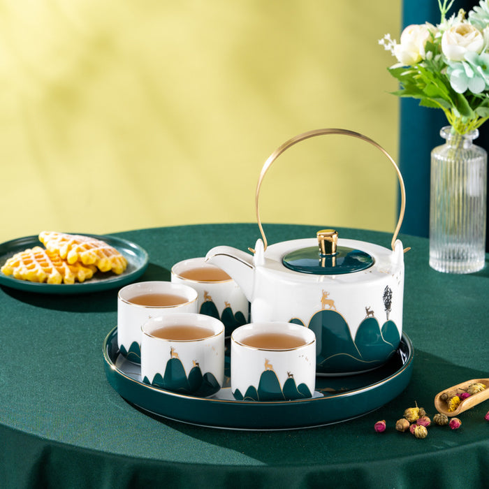 Japanese Mountain Ceramic Tea Set-2