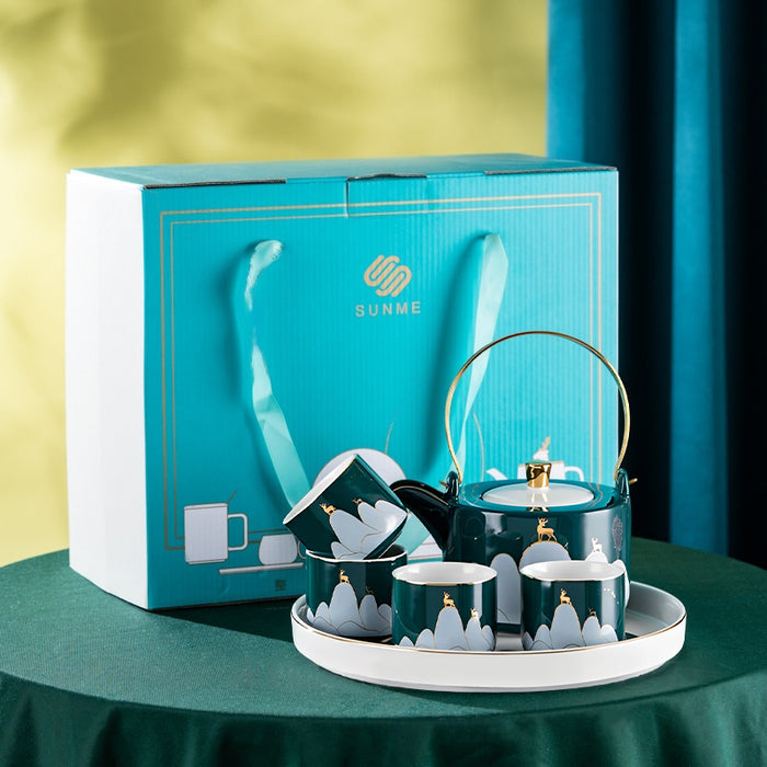 Japanese Mountain Ceramic Tea Set-6