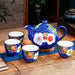 Japanese Seto Yaki Flower Tea Set-2