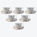 Bone China Leaf Pattern Coffee Cup and Saucer Set of 6-1