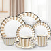 Wide Gold Stripes Bone China Coffee Cup Set of 6-4