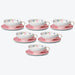 Macaron Colors Bone China Coffee Cup and Saucer Set of 6-1