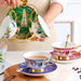 Royal Auroral Design Bone China Coffee Cup and Saucer Set of 2-3