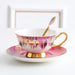 Royal Auroral Design Bone China Coffee Cup and Saucer Set of 2-5