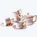 Golden Rim Geometric Coffee Cup and Saucer Set-1