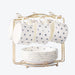 White Golden Rim Ceramic Coffee Cup and Saucer Set-1