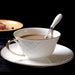 Nordic White Bone China Coffee Cup and Saucer Set-3
