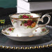 English Rose Bone China Coffee Cup and Saucer Set-2