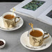 Golden Wildlife Animal Pattern Ceramic Coffee Cup and Saucer Set-7