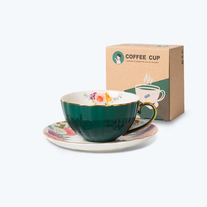 Petal Shape Coffee Cup and Saucer Set-3