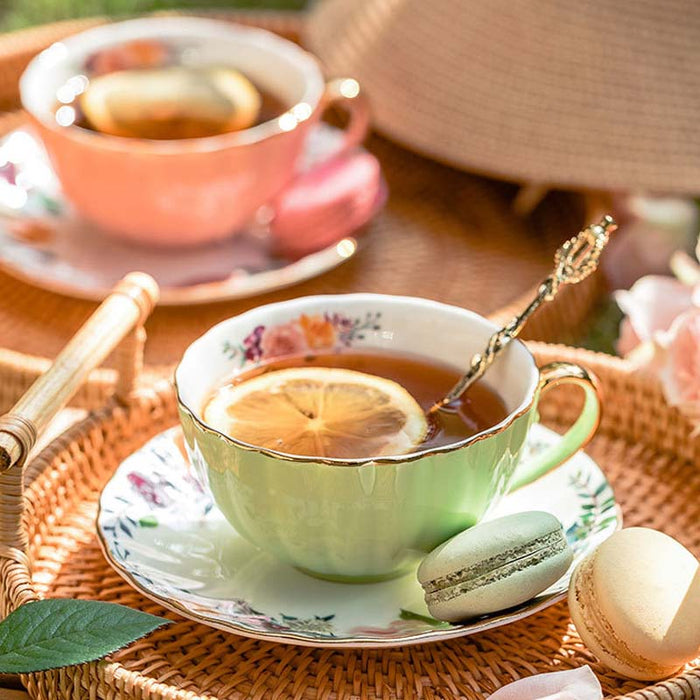 Petal Shape Coffee Cup and Saucer Set-10