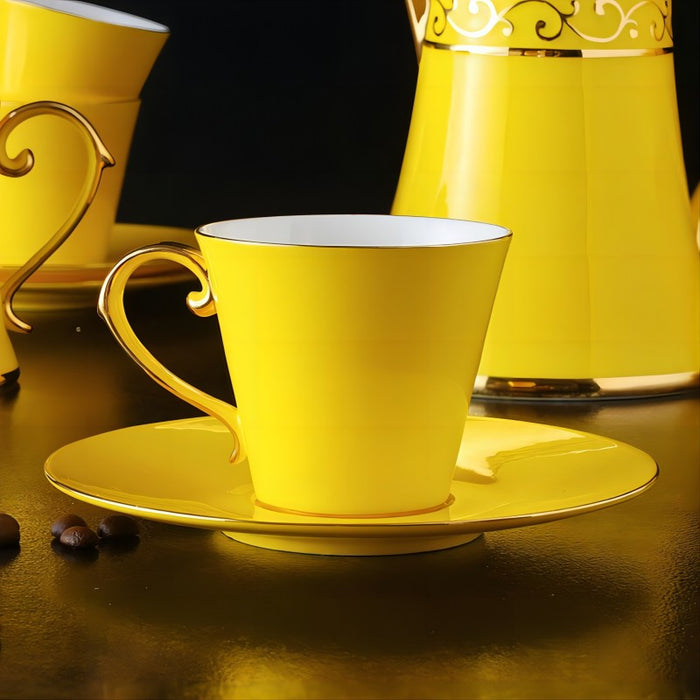 Fine Bone China Espresso Coffee Cup and Saucer Set-6