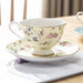 Golden Rim Pastoral Flowers Cup and Saucer Set-2