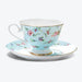 Golden Rim Pastoral Flowers Cup and Saucer Set-5