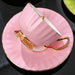 Petal Shape Bone China Coffee Cup and Saucer Set of 2-3