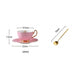 Petal Shape Bone China Coffee Cup and Saucer Set of 2-4