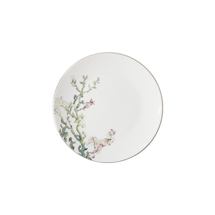 Branch and Flower Bone China Coffee Cup and Saucer Set of 2-3