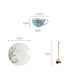 Branch and Flower Bone China Coffee Cup and Saucer Set of 2-4
