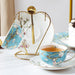 Branch and Flower Bone China Coffee Cup and Saucer Set of 2-6