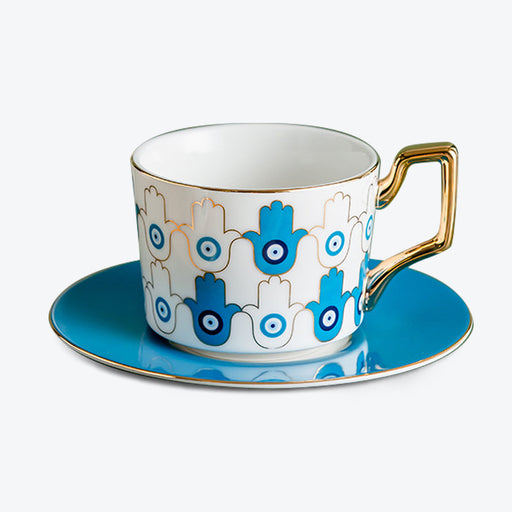 Eye of the Devil Golden Rim Cup and Saucer Set-2