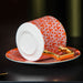 Geometric Figure Designed Fine Bone China Cup and Saucer Set-3