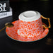 Geometric Figure Designed Fine Bone China Cup and Saucer Set-4