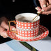 Geometric Figure Designed Fine Bone China Cup and Saucer Set-8