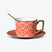 Geometric Figure Designed Fine Bone China Cup and Saucer Set-1