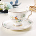Cuckoo Flower Golden Rim Bone China Coffee Cup Set-5