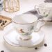 Cuckoo Flower Golden Rim Bone China Coffee Cup Set-6