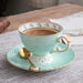 Macaron Fine Bone China Golden Rim Cup and Saucer Set-2