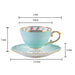 Macaron Fine Bone China Golden Rim Cup and Saucer Set-3