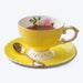 Macaron Fine Bone China Golden Rim Cup and Saucer Set-7