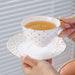 Gold Spot Golden Rim Coffee Cup and Saucer Set-4