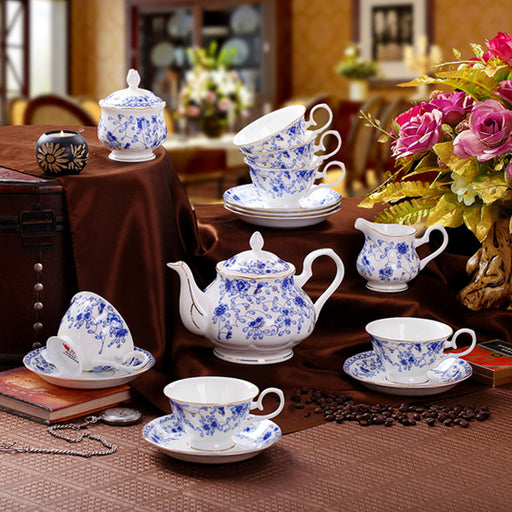 Flower Fine Bone China Tea Set-2