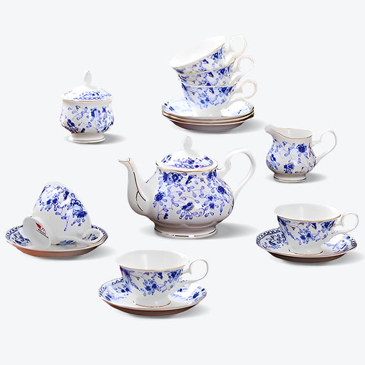 Flower Fine Bone China Tea Set-1