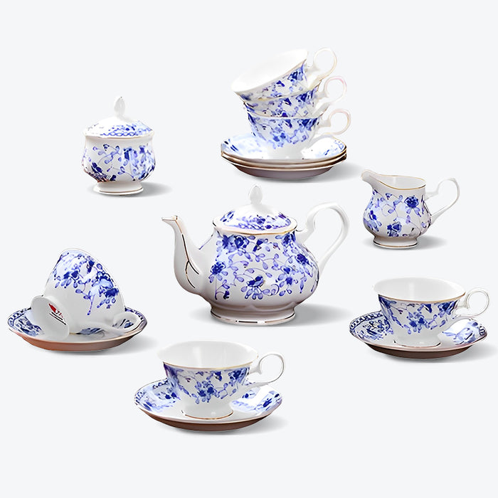 Flower Fine Bone China Tea Set-1