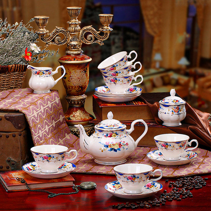 Flower Fine Bone China Tea Set-8