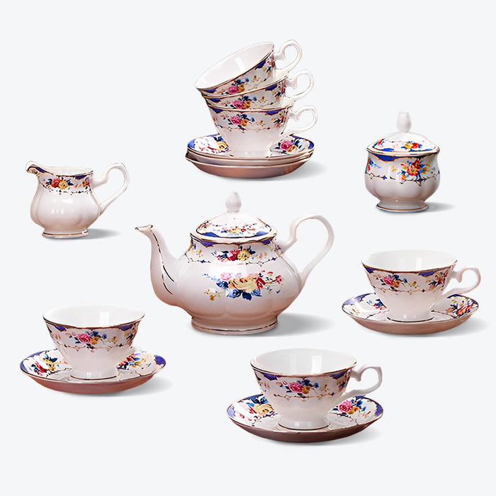 Flower Fine Bone China Tea Set-7