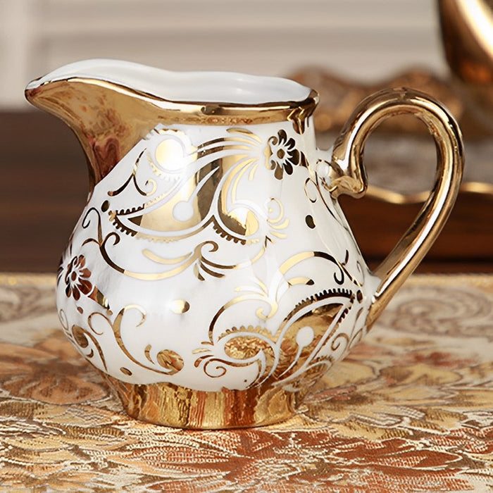 Gold Rim English Flower Tea Set-3