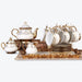 Gold Rim English Flower Tea Set-7