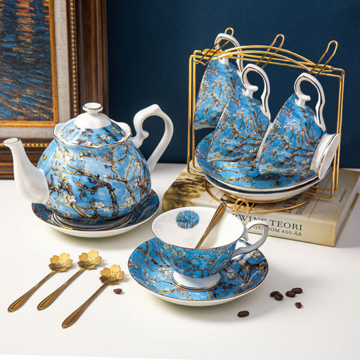 Van Gogh Starry Sky Apricot Blossom Tea Set-2