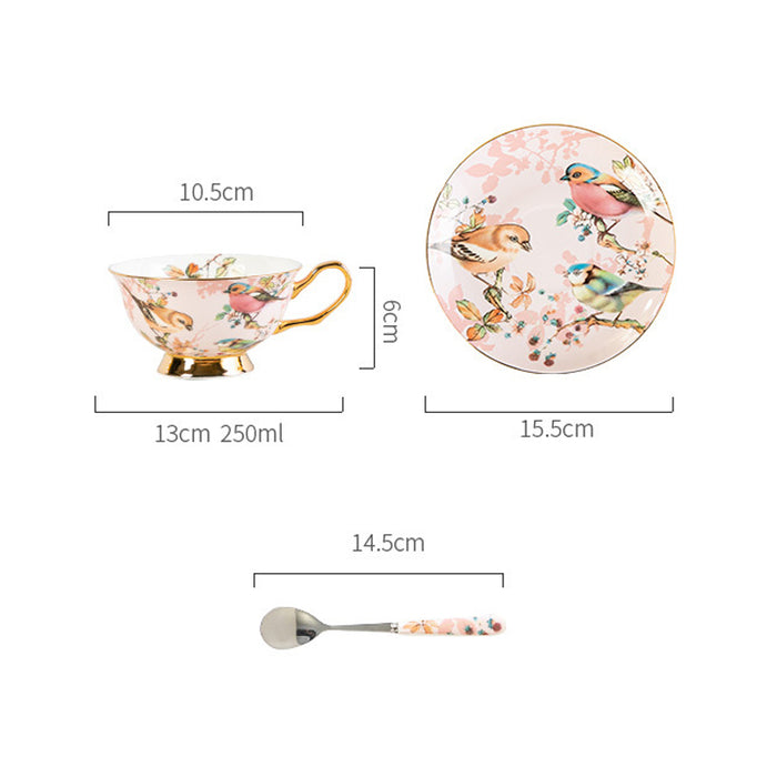 Idyllic Bird Bone China Tea Set-4