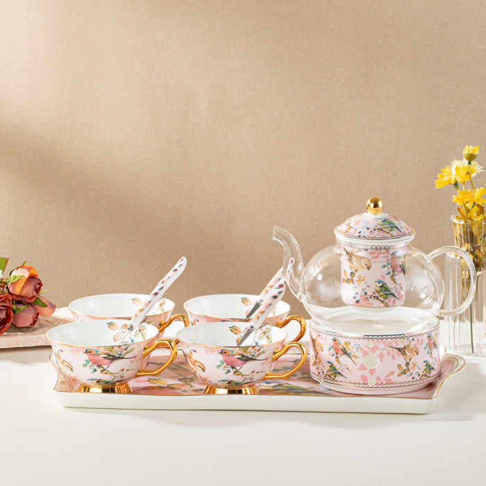 Idyllic Bird Bone China Tea Set-6