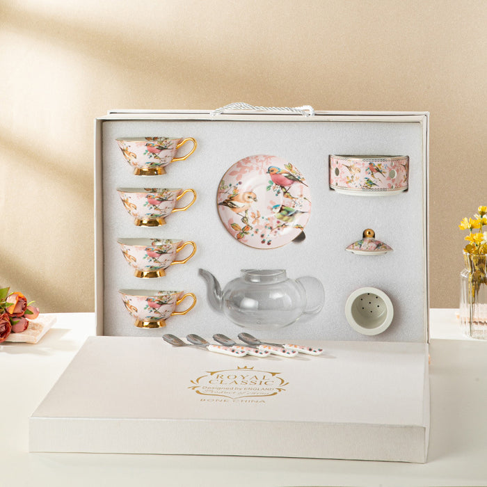 Idyllic Bird Bone China Tea Set-7