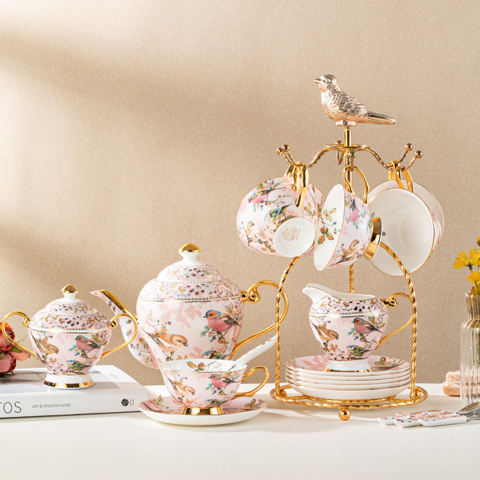 Idyllic Bird Bone China Tea Set-10